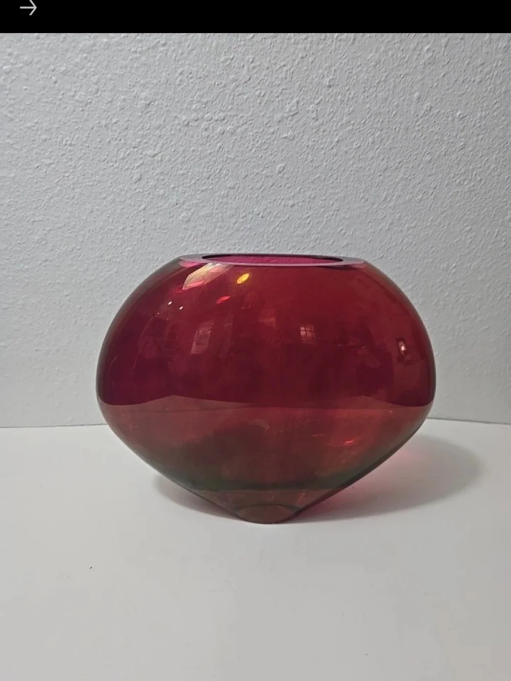 Deep Ruby Glass Vase